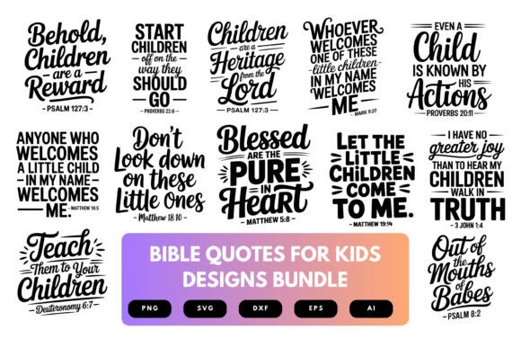 Bible Verse SVG Bundle for Kids