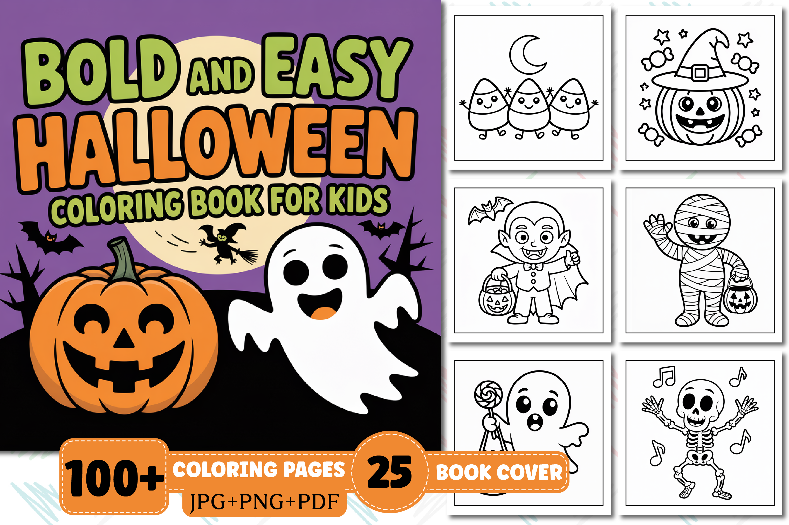 Bold and Easy Halloween Coloring Pages