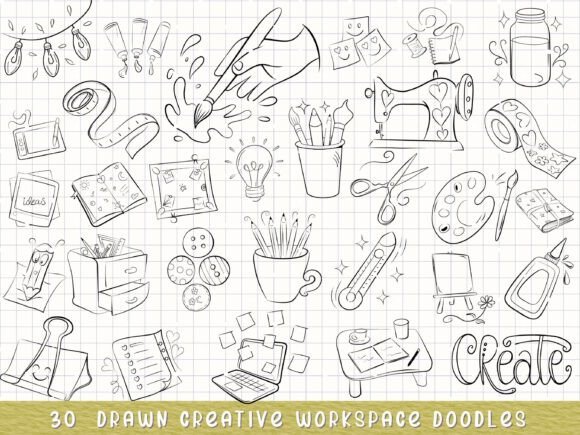 Creative Workspace Whimsical Svg