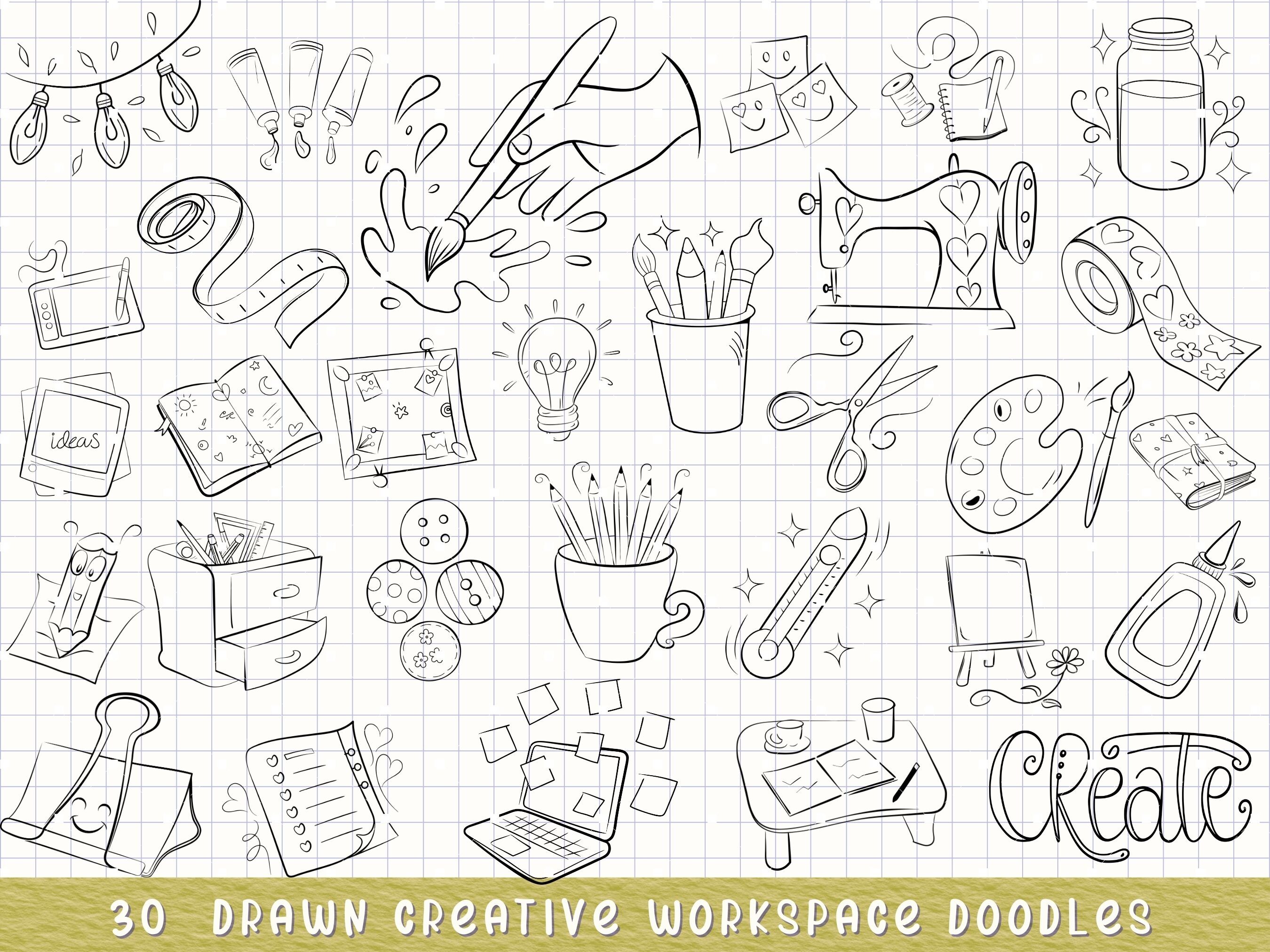 Creative Workspace Whimsical Svg