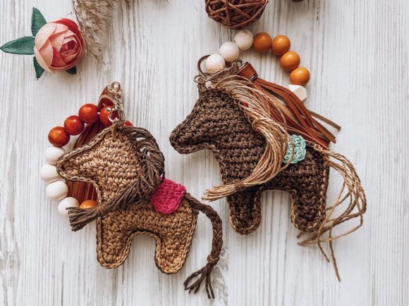 Crochet Pattern Horse Pendant PDF &video