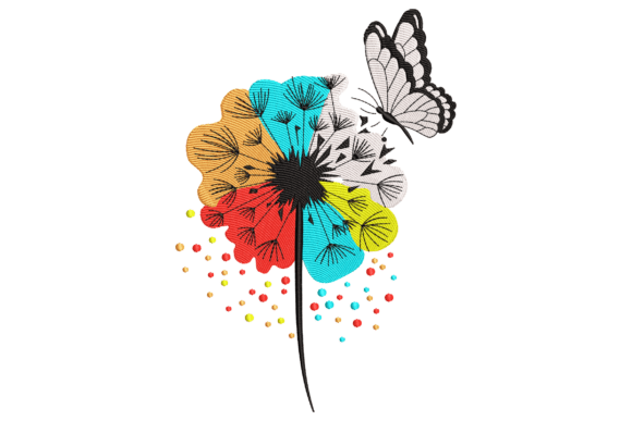 Dandelion with Butterfly