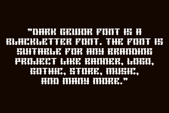 Dark Gewor Font - Preview 4