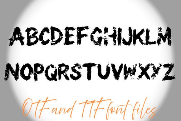 Distressed Paint Font PNG with transparent background - Preview 1