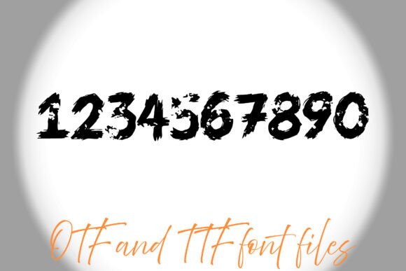 Distressed Paint Font PNG with transparent background - Preview 2