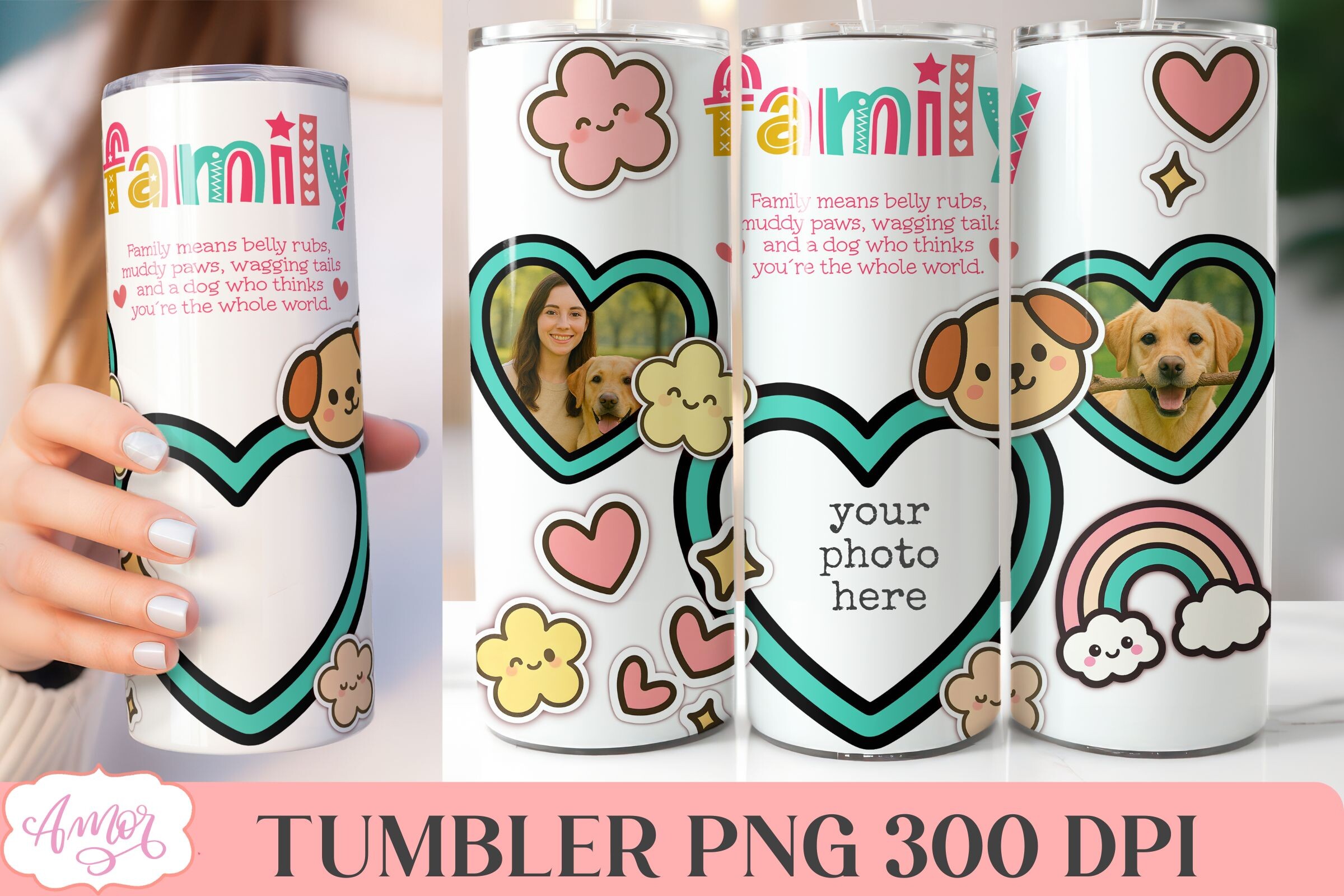 Dog Mom Tumbler Wrap PNG Sublimation Graphic by Amorclipart · Creative ...
