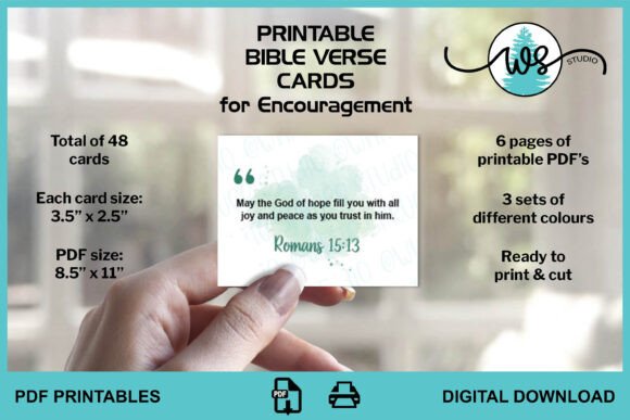 Encouragement Bible Verse Cards to Print