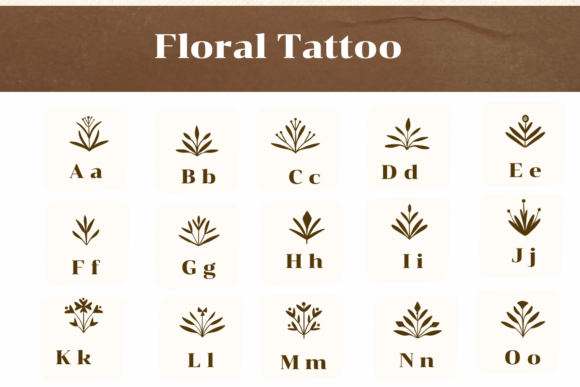 Floral Tattoo Font - Preview 1