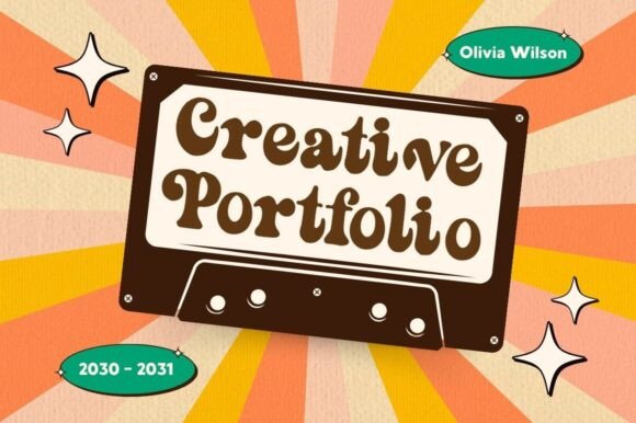 Groovy Puff Font PNG with transparent background - Preview 2