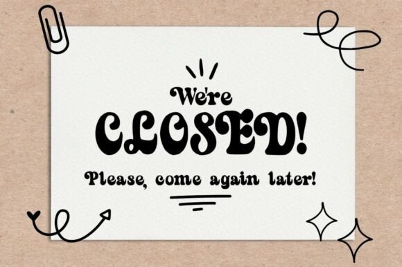 Groovy Puff Font PNG with transparent background - Preview 3