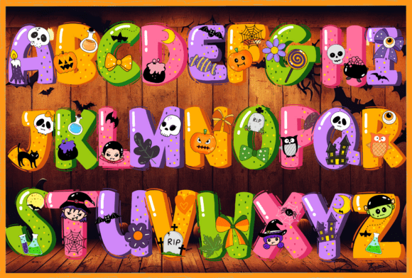 Halloween Boo Font PNG with transparent background - Preview 1