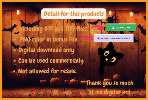 Halloween Boo Font PNG with transparent background - Preview 6