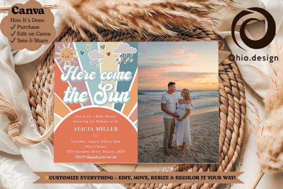 Here Comes the Sun 1st Photo Invite
