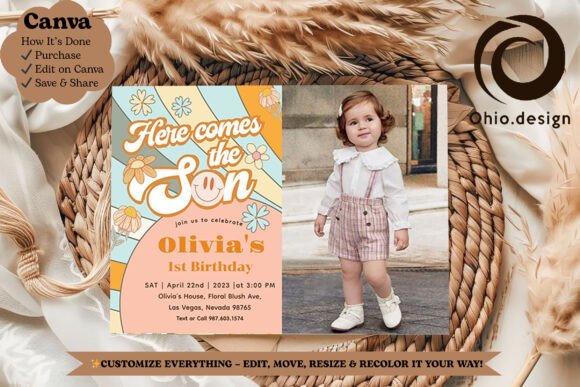 Here Comes the Sun 1st Photo Invite