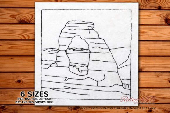Lovely Arches National Park Redwork