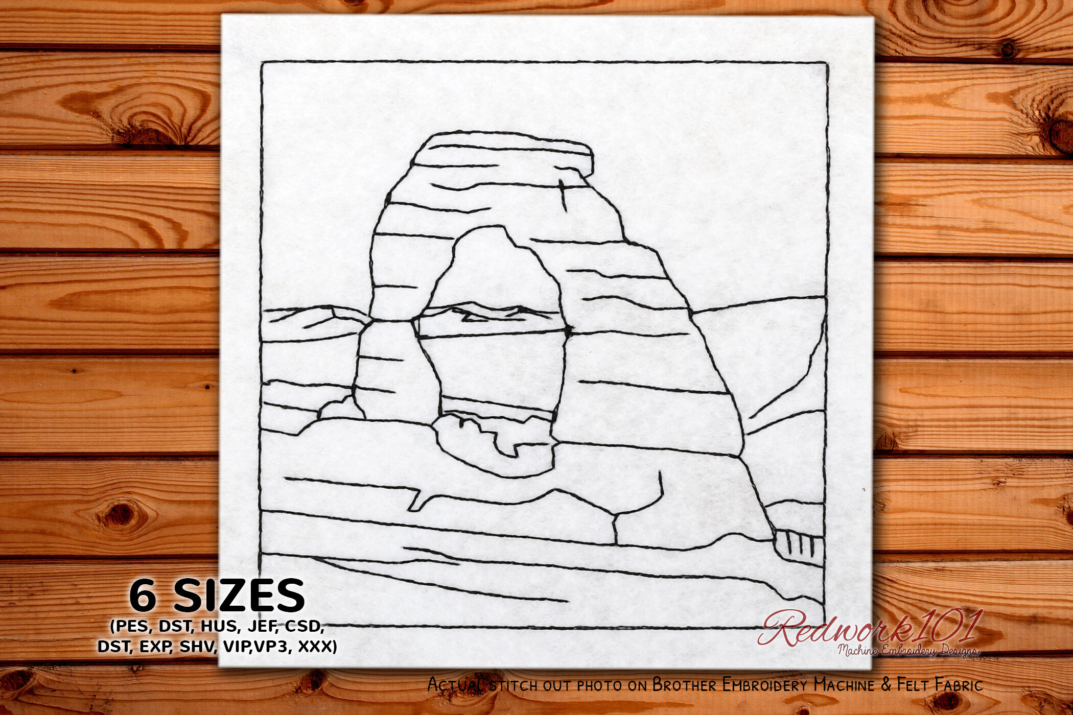 Lovely Arches National Park Redwork