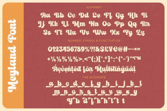 Meyland Font PNG with transparent background - Preview 3