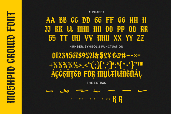 Moshpid Crowd Font PNG with transparent background - Preview 3
