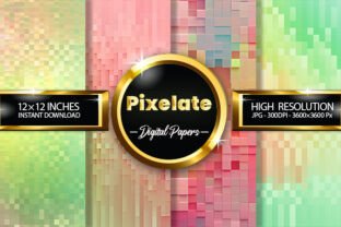 Pixelate Digital Papers Graphic by Hurairagraphics · Creative Fabrica