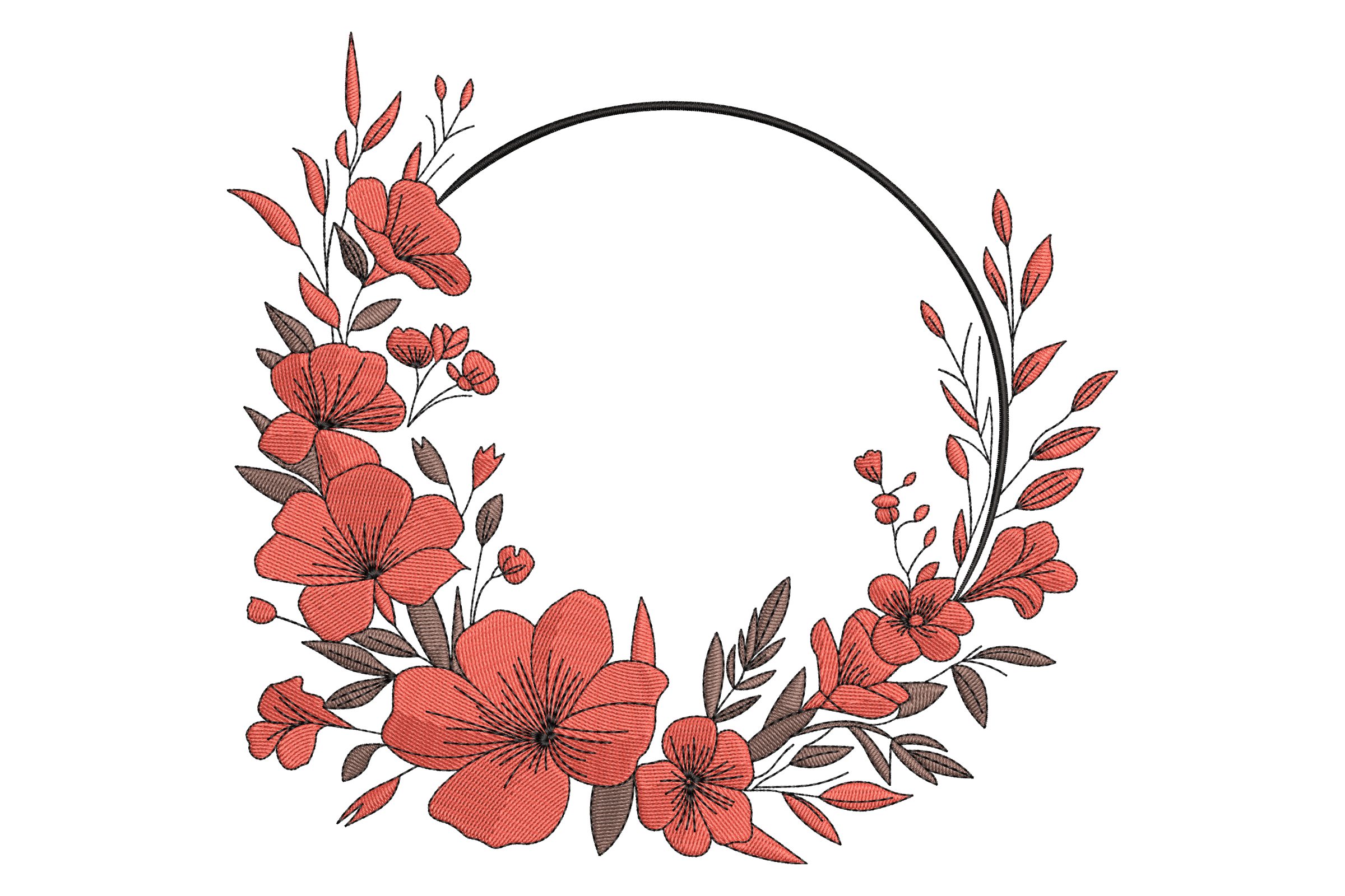 Red Floral Wreath