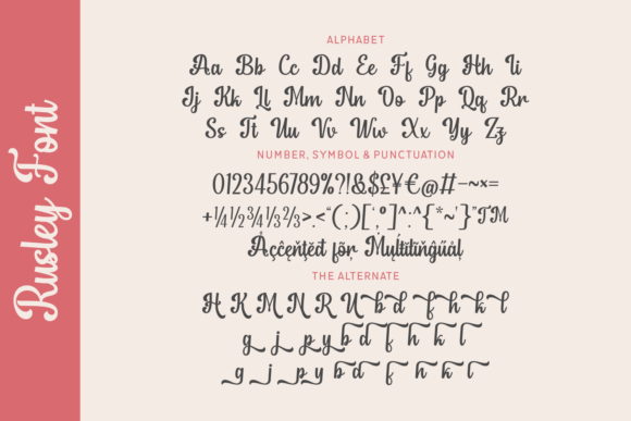 Rusley Font PNG with transparent background - Preview 3