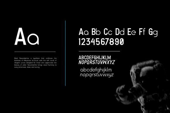 Sewonderline Font PNG with transparent background - Preview 1