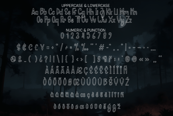 Simple Midnight Font PNG with transparent background - Preview 6