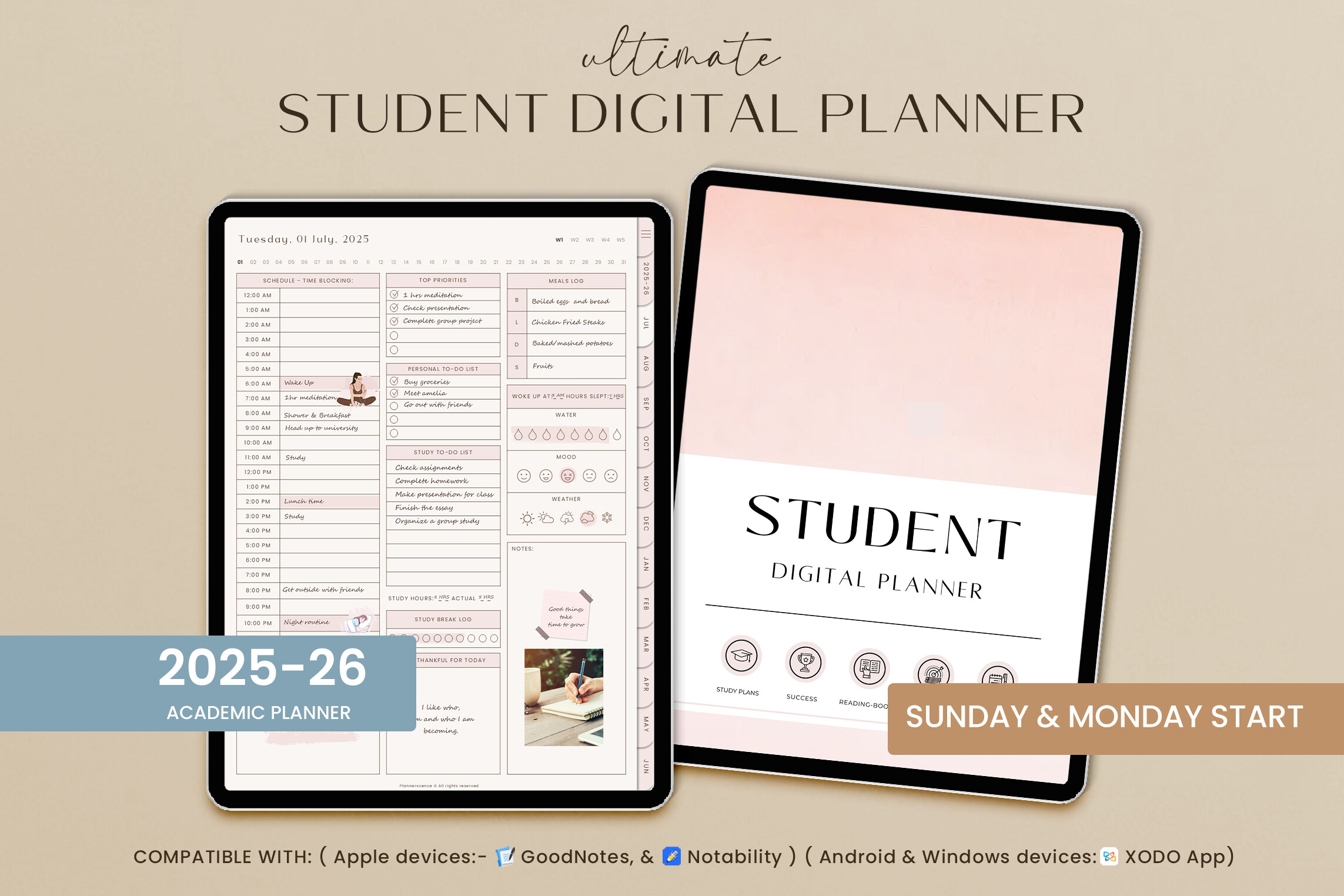 Student Digital Academic Planner IPad