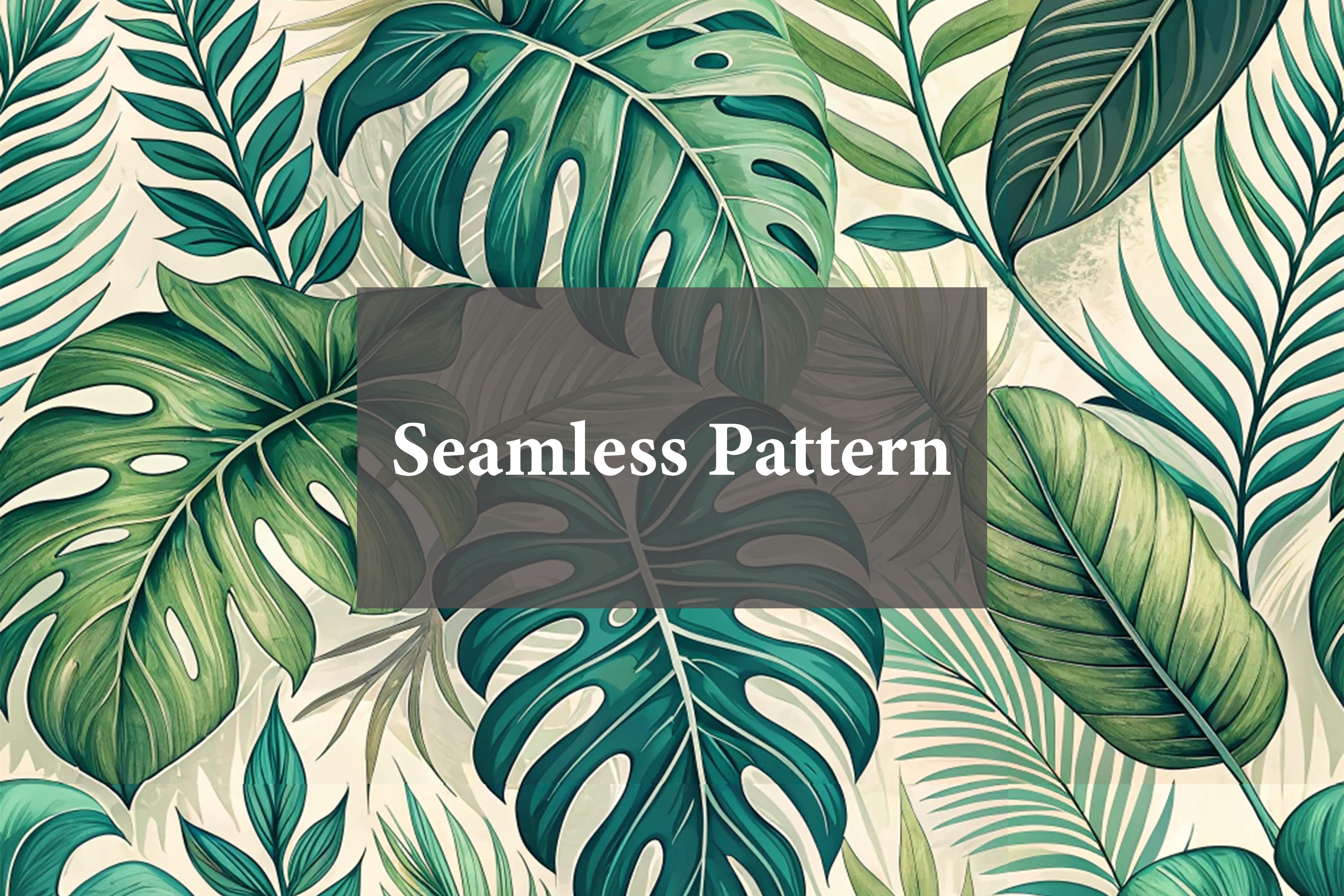 Summer Tropical Leaves Seamless Pattern Graphic by Design Store ...
