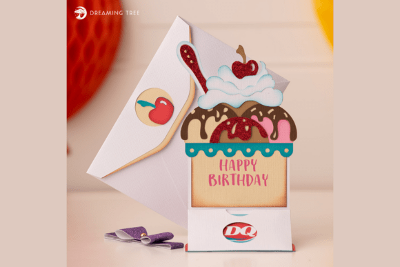 Sundae Gift Card Holder SVG