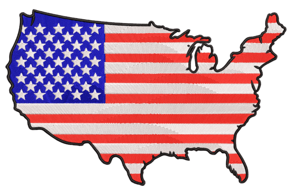 USA Map Flag