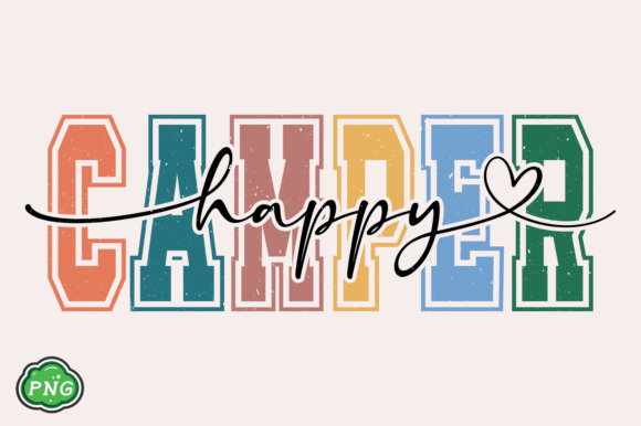 Happy camper, camping sublimation png