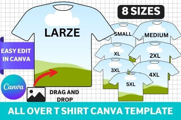 All-over T-Shirt Canva Template