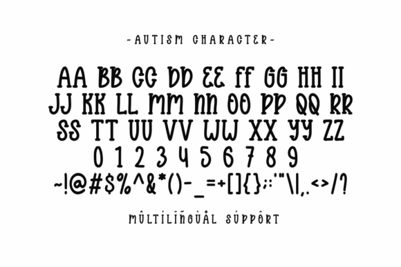 Autism Font - Preview 1