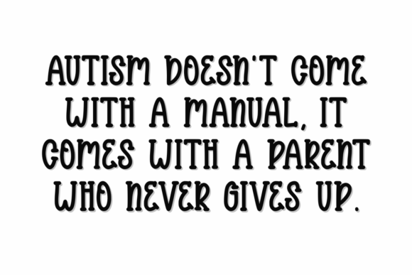 Autism Font - Preview 2
