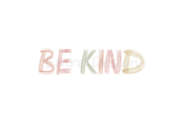 Be Kind Line Art Embroidery