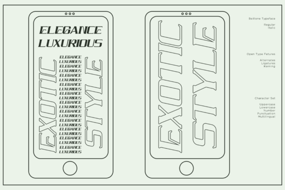 Beillone Font PNG with transparent background - Preview 1