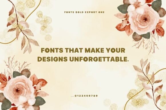 Bold Export One Font - Preview 3