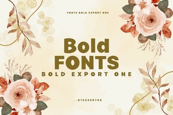 Bold Export One Font - Preview 4