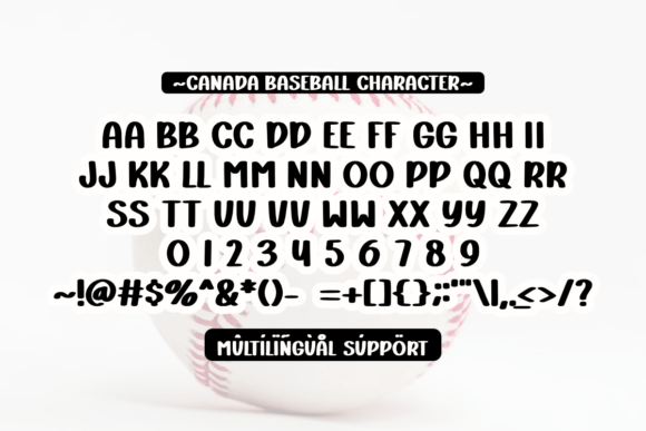Canada Baseball Font - Preview 1