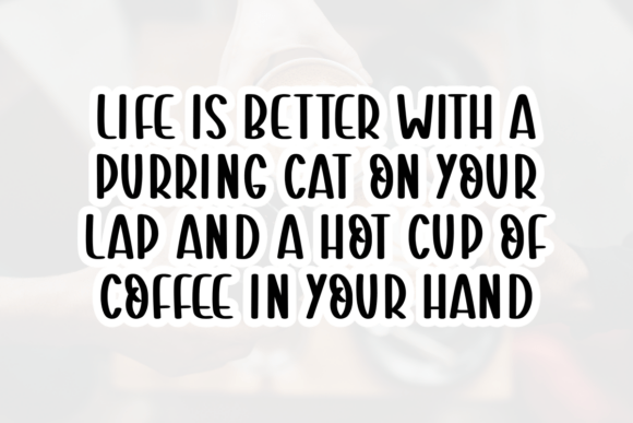 Coffee Cat Font - Preview 2