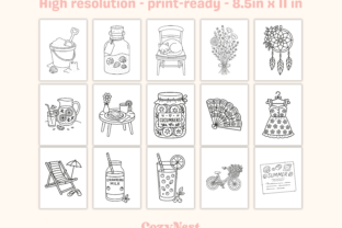 Cozy Summer Bold & Easy Coloring Book Graphic by CozyNest Studio ...