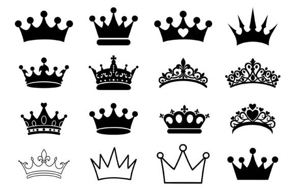 Crown and Tiara SVG Bundle Graphic Crafts By Silhouette Station