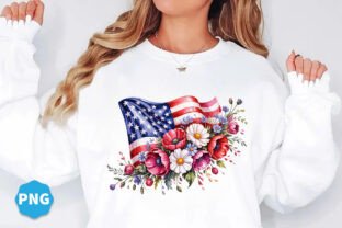 Floral American Flag PNG 4th of July PNG Graphic by SADY DESIGN ...