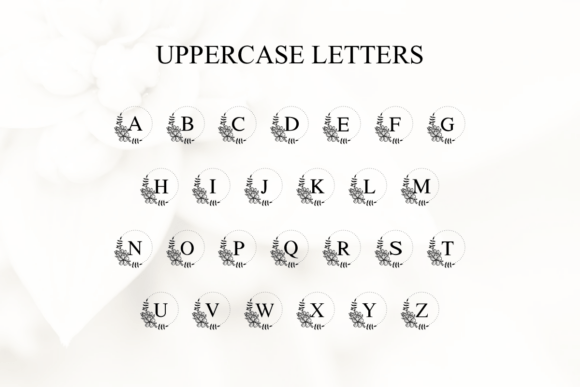 Floral Grace Monogram Font - Preview 6
