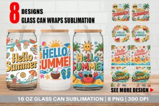 Glass Can Hello Summer Graphic by Artnoy · Creative Fabrica