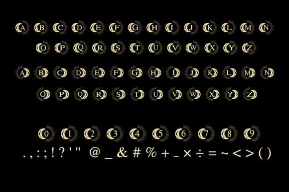 Mystic Moon Font PNG with transparent background - Preview 1