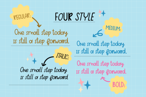 Paper Wink Font PNG with transparent background - Preview 2