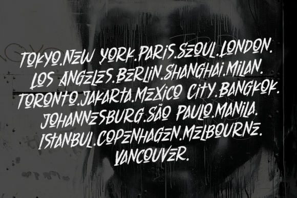 Rawra Brush Font PNG with transparent background - Preview 5