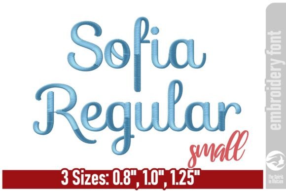 Sofia Regular Embroidery Font - Small Embroidery Fonts Embroidery Design By TheSpiritInMotion